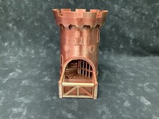 Castle Dice Tower Randomizer bronze 5 1/2 inches tall