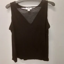 NWOT Catherines Curvy Collection Black Sleeveless Rayon Tank Top Size 3XWP