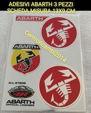 ADESIVI ABARTH AUTO MOTO F12 MISURA 13X9 CM MINIMOTO BLATA  ATV QUAD PIT 