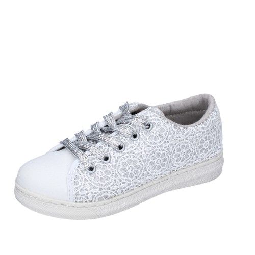 scarpe bambina LULU' sneakers tessuto bianco AG658 | eBay