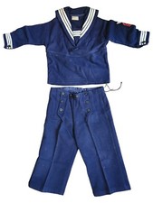 Vintage Jack and Jill Togs Child's Blue Sailor / Navy Uniform Halloween Costume