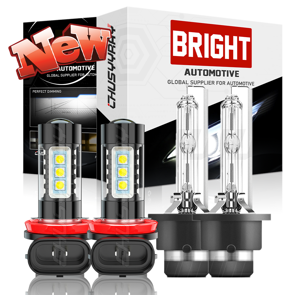 Fit Toyota Venza 2009-2012 4x D4S+H11 HID LED Headlight Bulbs Low