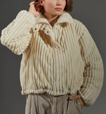 bdg isla funnel neck corduroy jacket