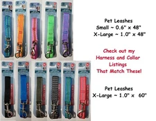 Greenbrier Kennel Club Dog Leashes ~ 2 sizes & 11 colors available