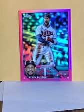 Byron Buxton  2023 Topps Chrome Magenta Refractor /399 & Base #28 Nice Twins