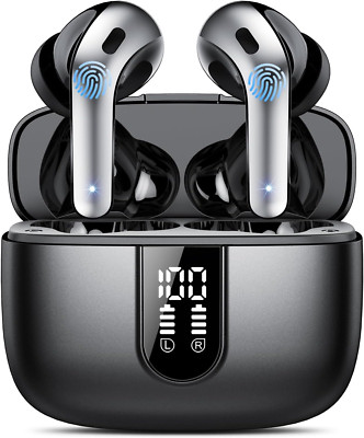 Bluetooth Kopfhörer In Ear Kabellos 5.3 mit 50H Tiefer Bass Noise Cancelling Ear