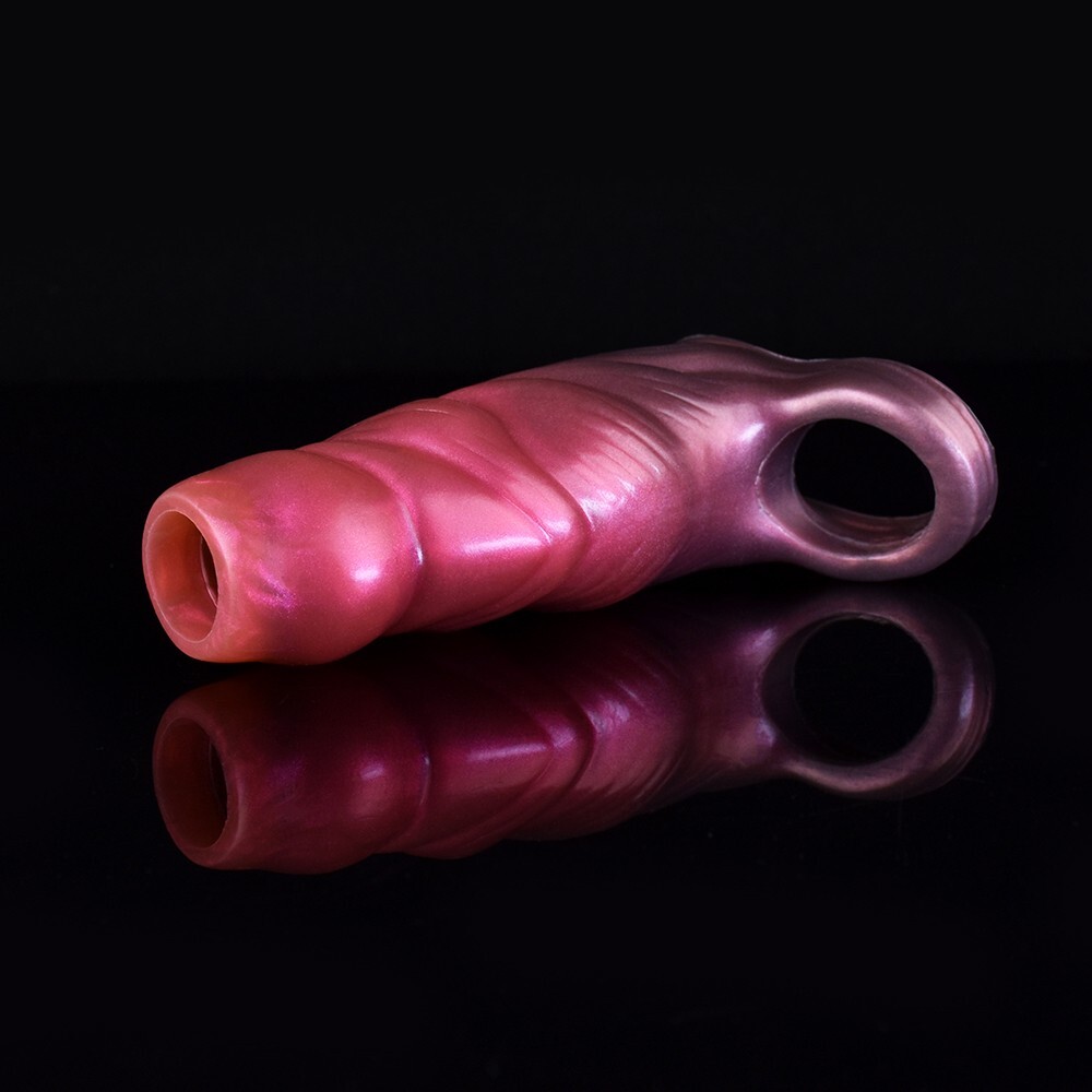 Male Open-ended Penis Girth Enlarger Enhancer Extender Sheath Sleeve Silicone US