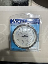 Faria Beede Instruments Chesapeake White Ss 4 Tachometer Whourmeter - 6000 Rpm