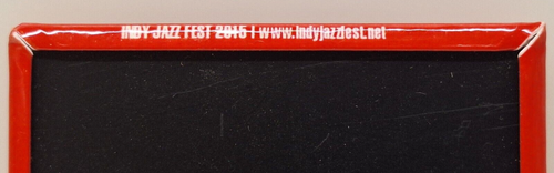 Indy Jazz Fest 2015 Button 3" x 2" Sicherheitsnadel Rückseite Indi Musiker Festival Mikrofon  - Bild 3 von 6