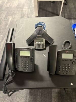 Polycom VVX 310/410 Black Business Phones (Lot of 30 phones plus 3 conference)