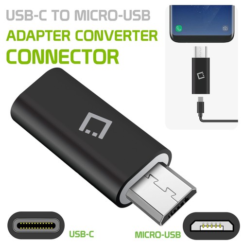 Cellet Male Micro-USB to Female USB-C Adapter Connector - Black - Picture 8 of 9