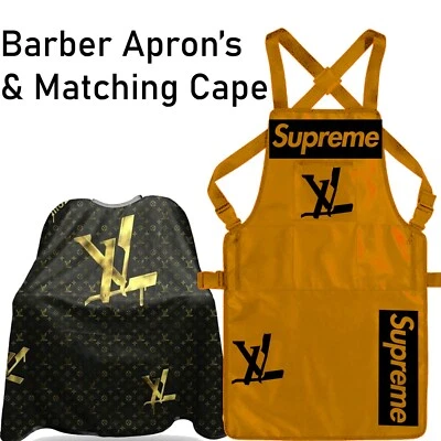 LEO DESIGN Professional Leather Style Barber uniform Barber Cape And Apron, Barber uniform