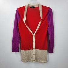 Jones New York Collection Women's S colorblock Button Front Cardigan