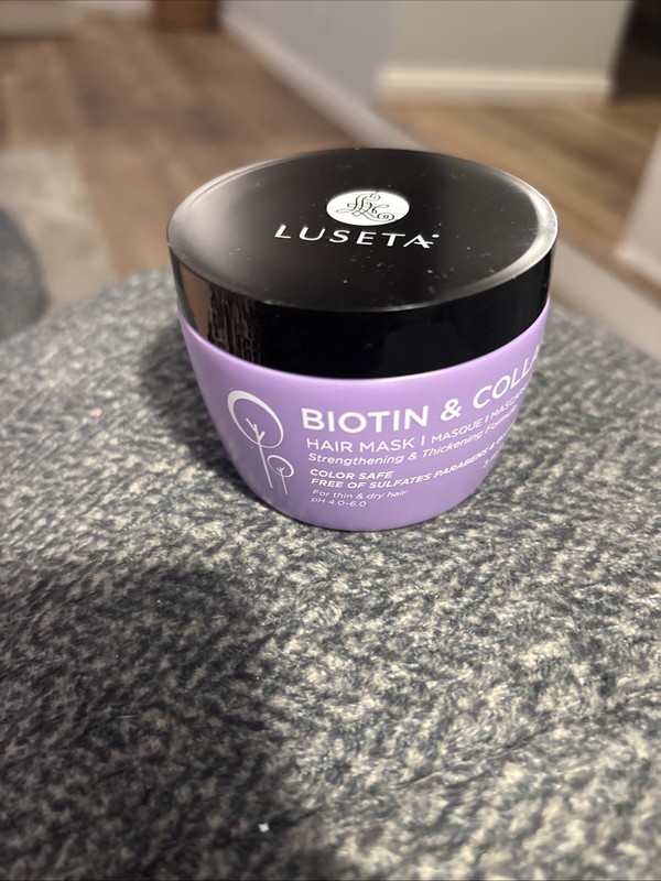 LUSETA Biotin & Collagen Hair Mask, Thickening Formula 3.38 fl oz/100 ml NWOB