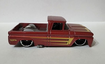 CHEVY '62 CUSTOM 赤 PICKUP CHEVY 62 ホットウィール　CUSTOM PICKUP 増えすぎたミニカーに愛を捧ぐ - ミニカー