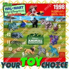 McDonald's 1998 ANIMAL KINGDOM Jungle DISNEY World Exclusive YOUR Toy CHOICE