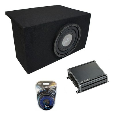 2005-2014 Ford Mustang Coupe Harmony Audio F104 Single 10'' Sub Box & CXA4001 Amp