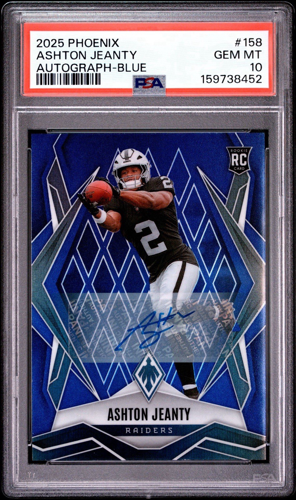 Ashton Jeanty Panini Phoenix #158 Autograph-Blue
