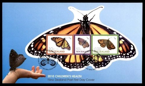 Mayfairstamps New Zealand FDC 2010 children's health butterflies First Day Cover