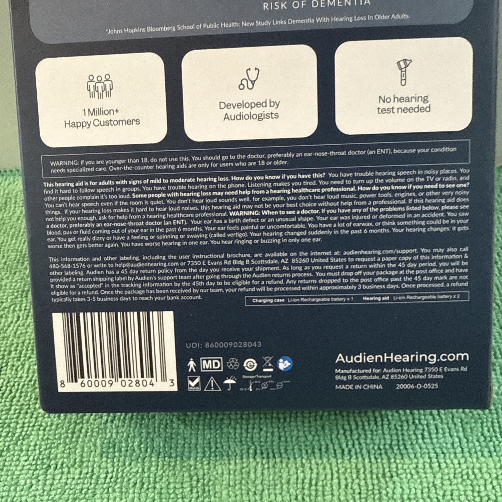 NEW Audien ATOM PRO 2 Wireless Rechargeable OTC Hearing Aids.