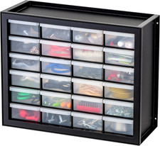 24-Drawer Plastic Storage Organizer, Made in USA, Teacher Toolbox, Multi Drawer