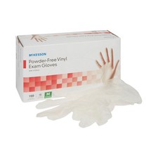 McKesson Vinyl Exam Glove Standard Cuff Length MEDIUM 150 per Box