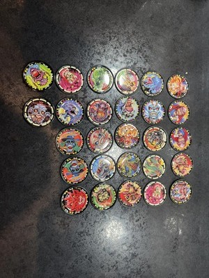 27 Stück Metall Horror Rapper Caps Pogs Tazos Magic Box International Original