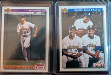 Vintage 1992 Two Upper Deck Card Ken Griffey Jr. /Ken Senior/ Insert Card Lot