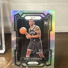 Dariq Whitehead Silver Prizm Rookie 2023-24 Panini Prizm #175 - Nets 🏀 Card