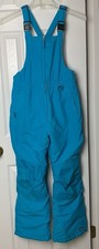 LANDS  END Youth Girls Squall Insulated Iron Knee Snow Bibs Blue Size 12 