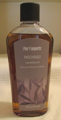 Pier 1 Imports Patchouli Reed Diffuser Oil 16 Fl. Oz. Bottle, Rare, Open Box