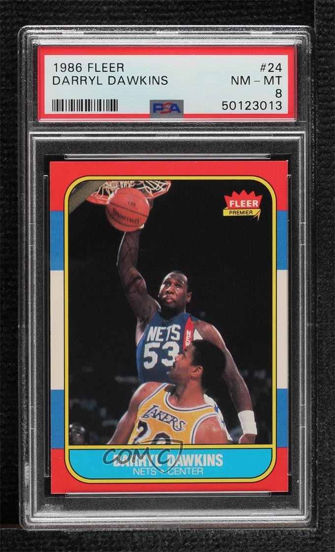 1986-87 Fleer Darryl Dawkins #24 PSA 8 0q4x