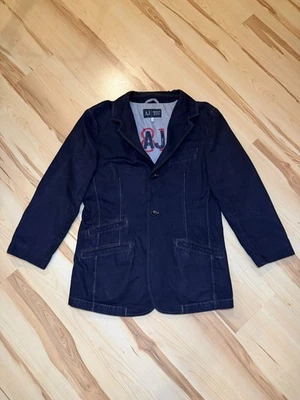 AJ Armani Jeans Men’s Navy Cotton Blazer Jacket Size IT 50 EU 50 Casual - Bild 1 von 4