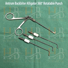 Antrum Backbiter Alligator 360° Rotatable Punch Surgical ENT Instruments