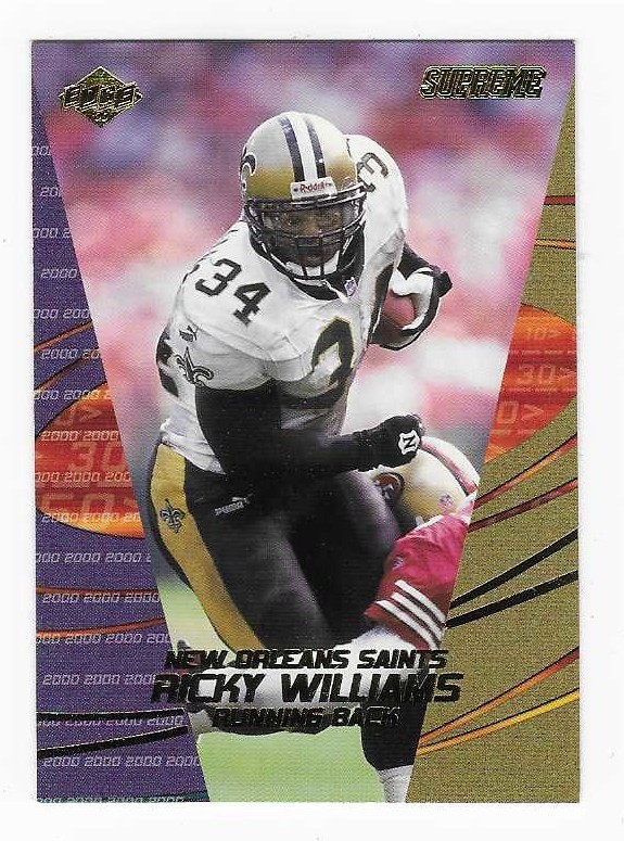 2000 Collector's Edge Supreme Ricky Williams New Orleans Saints Football #90