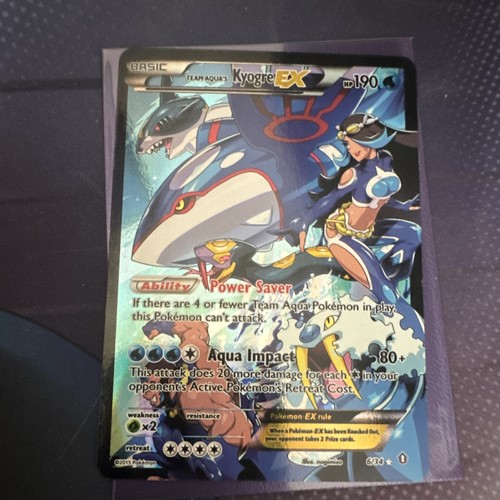 Team Aqua's Kyogre EX 6/34 Double Crisis Ultra Rare Holo English Pokemon TCG