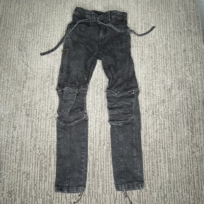 Phoenix Rising Size 30 Boys Jean Mid Rise Skinny Jeans Moto Urban Black
