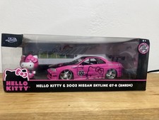 Jada Toys 1/24 2002 Nissan Skyline GT-R (BNR34) with Hello Kitty