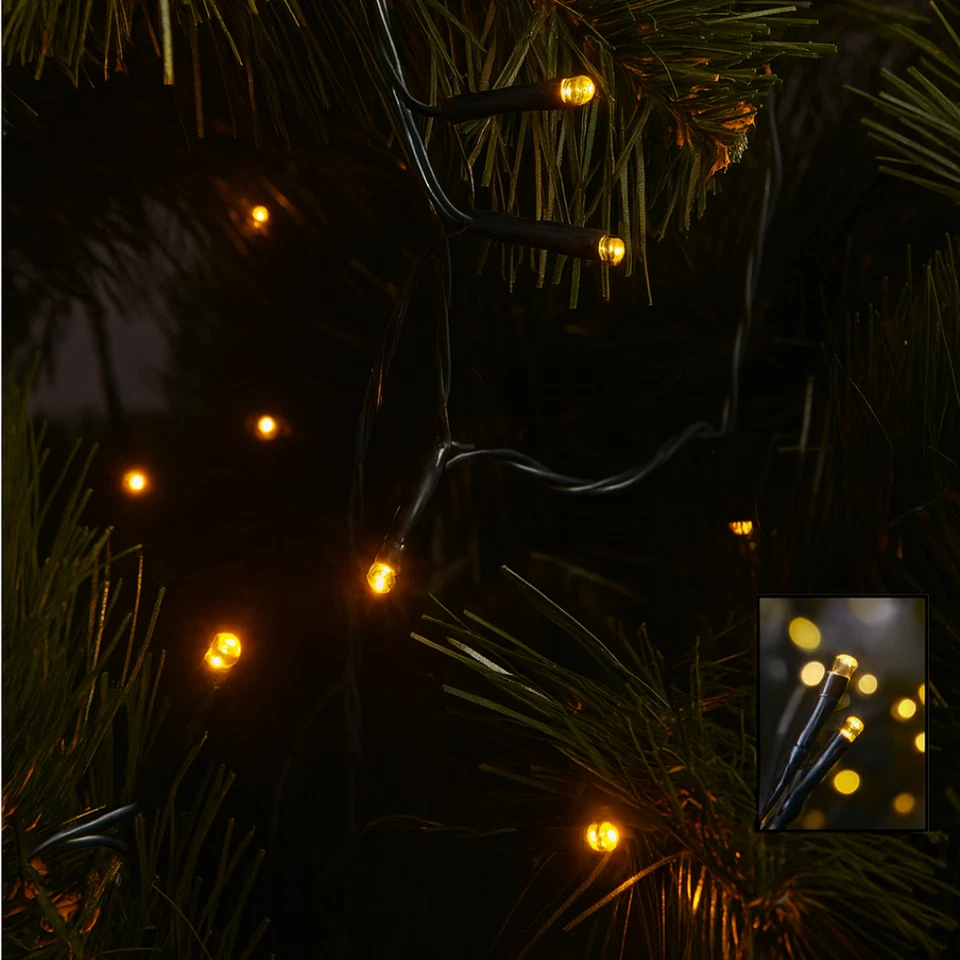 Lichterkette mit 200 warm weißen LEDs für Innen- und Aussengebrauch inkl. Timer - Bild 2 von 2