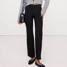 NWT Banana Republic Black Crop Flare Everywhere Ponte Pull-On Pant - M PETITE