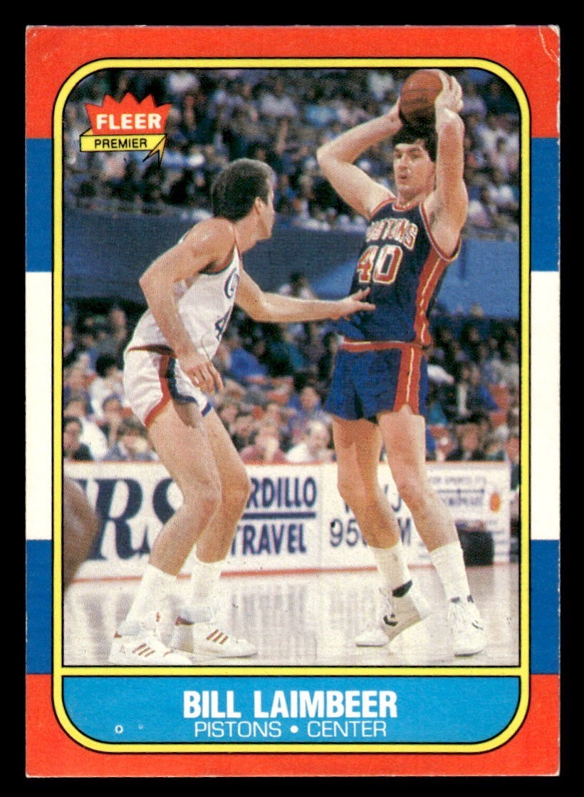 1986 Fleer Basketball #61 Bill Laimbeer VG *f1