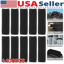 1-100PCS Luggage Handle Wraps for Suitcase Comfort Soft Handle Covers (Black)