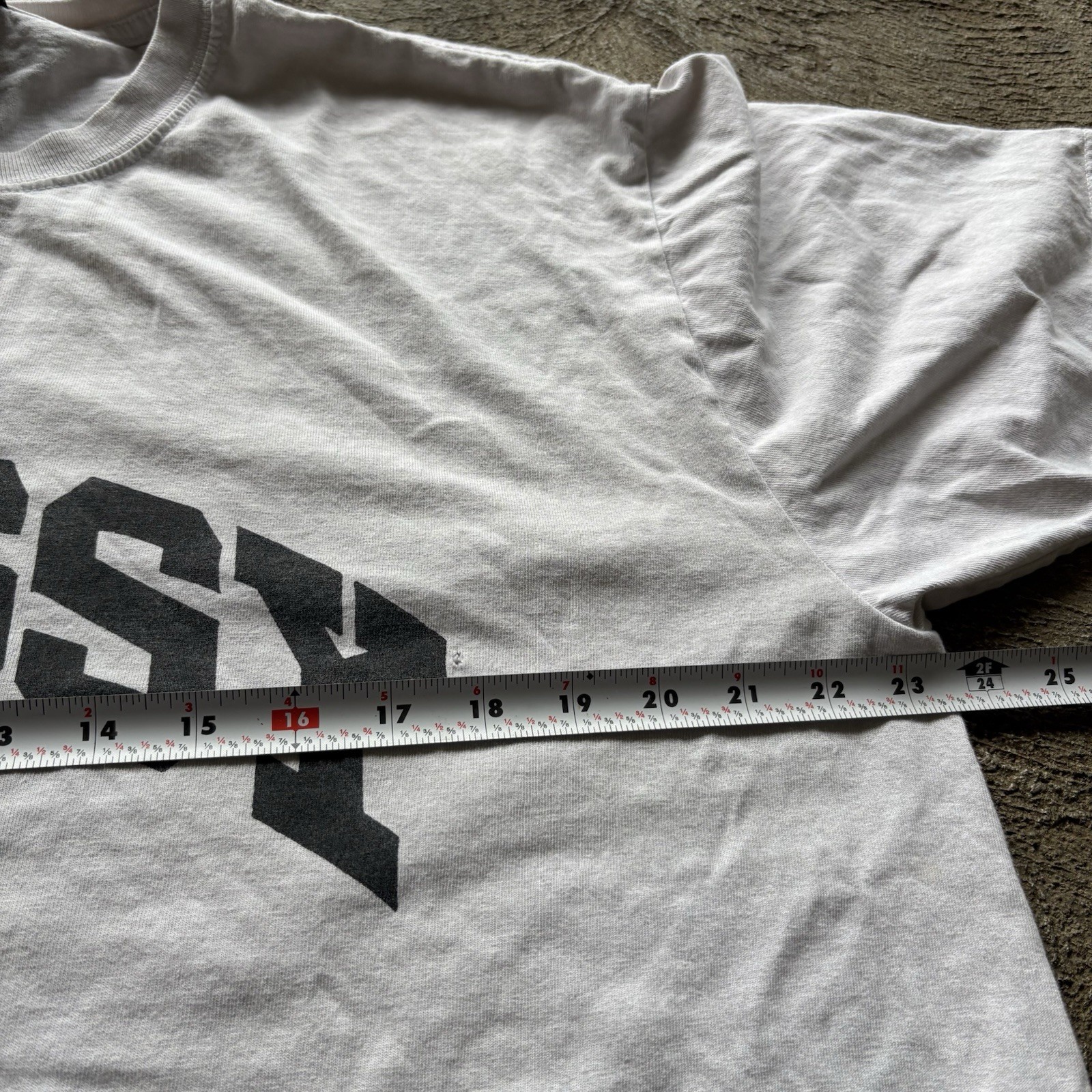 Y2K Stussy blocky letter tee White mens xl thumbnail 4