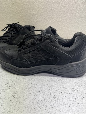 BRAHMA Men's Adan Steel Toe Low Work Safety Shoe Black Suede Size 8
