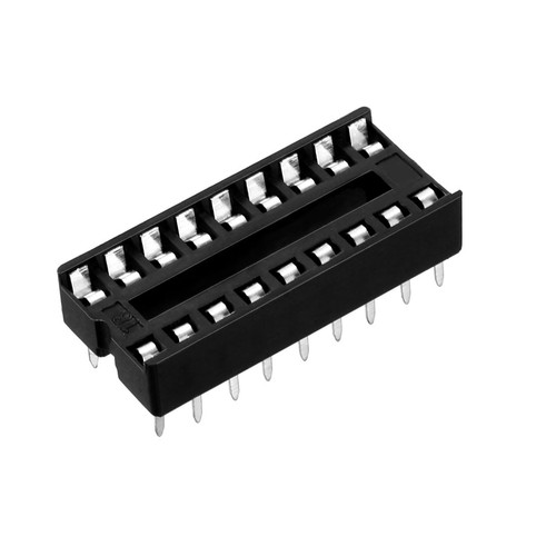 25X 7.6mm Row Pitch 2 Row 18 Flat Pins Soldering DIP IC Chip Socket Adaptor