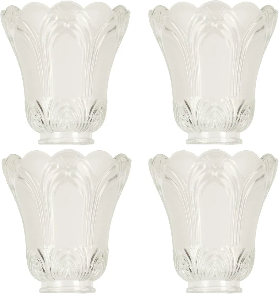 Upgrade with Clear & Frosted Ceiling Fan Shades, 4-Pack - Image 3 of 4