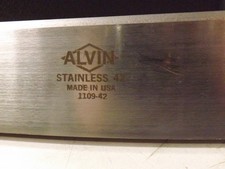 ALVIN STRAIGHT EDGE STAINLESS STEEL 42"  1109-42-PREOWNED