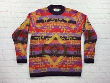 VTG 80s United Colors Of Benetton Bird Wool Sweater Fits Medium Made In Italy