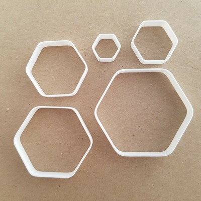 Sechseckform Mini Fondant Schneider abgerundete Ecken klein Zuckerkunst Glasur klein