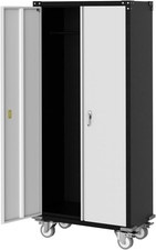 Heavy-Duty 71.7" Metal Locker Cabinet with Locking Doors  Adjustable Shelves